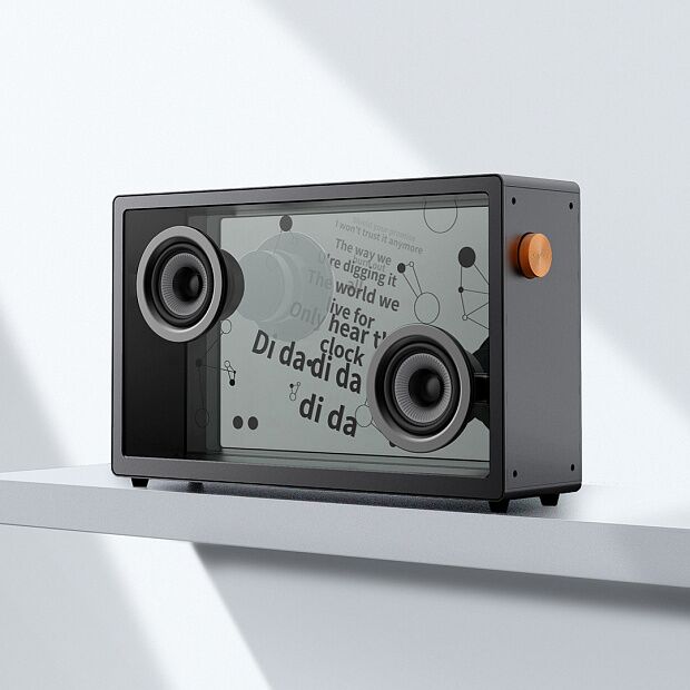 Xiaomi Mirror Art Suspended Lyrics Transparent Bluetooth Speaker (Black) - 1