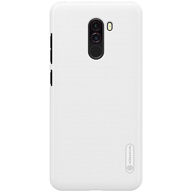 Чехол для Xiaomi Pocophone F1 Nillkin Super Frosted Shield (White/Белый) - 4